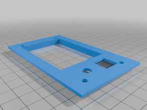 Front panel for mounting a 2.3" LCD display with an encoder and button 3D model