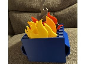 Dumpster Fire Coaster Set 3D model