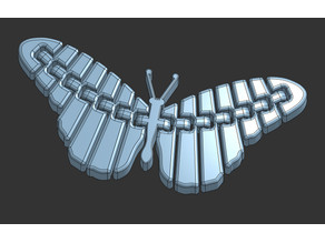 Articulated Butterfly - Rounded 3D model