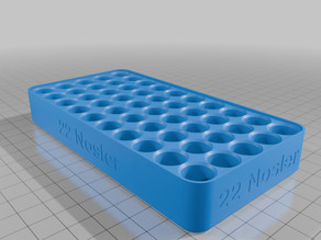 22 Nosler Stacking Loading Block - Solid and Vase Mode 3D model