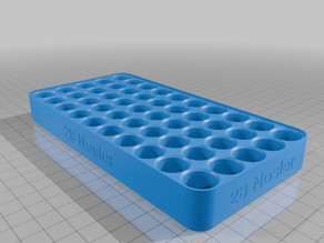 28 Nosler Stacking Loading Block - Solid and Vase Mode 3D model