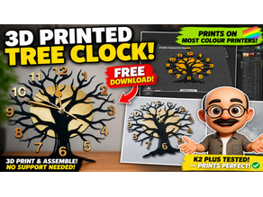 Tree Silhouette Clock Design 3D model