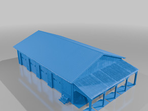 4 bay garage 3D model