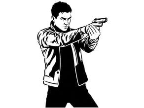 James Bond stencil 4 3D model