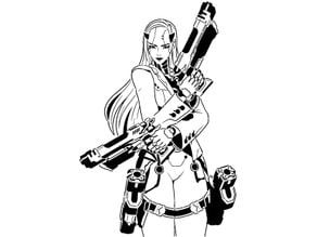 OW Shion stencil 3D model