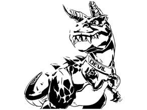 Devil Dinosaur stencil 3D model