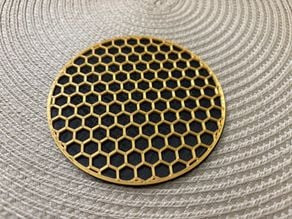Honeycomb Coaster 3D model