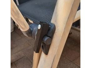 Foldable chair locking system 3D model