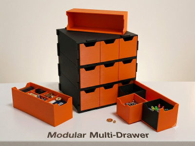 Modular Multi-Drawer 3D model