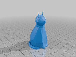 low poly cat 3D model