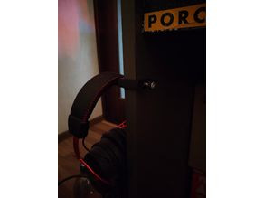 Simple HeadPhone Holder 3D model
