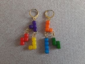 Tetris Earrings 3D model