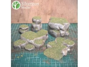 Scatter Terrain - Rocky Platforms 3D model