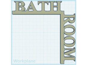 Bathroom Name - RIGHT 3D model