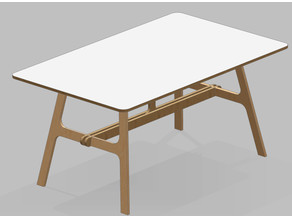 Plywood table 3D model