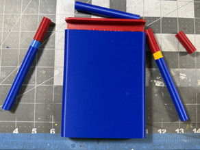 Technical Pen Case and Cover 3D model
