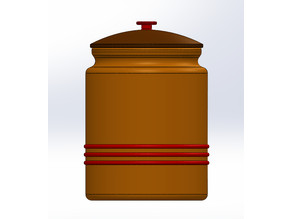 Simple Cylinder Cookie Jar 3D model