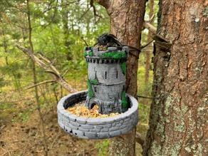 Dragon Tower Bird Feeder 3D model