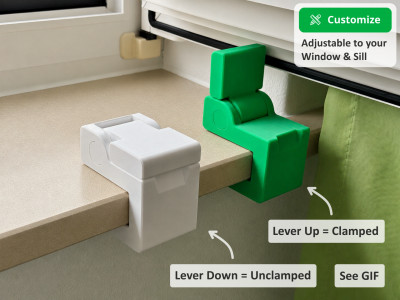 Window Stop • Eccentric Clamping • Parametric 3D model
