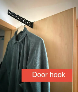 Door Hook with Hexagon Pattern - Space-Saving Coat Rack 3D model