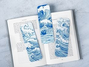Wave Bookmarks 3D model