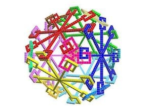 RADIAL TRUNCATED CUBIC POLYLINK 1 3D model