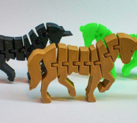 Flexi-Unicorn & Flexi-Horse 3D model