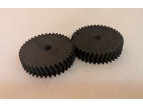 Customizable Herringbone Gear (40 Tooth, 1.5" diameter) & Parametric Generator 3D model