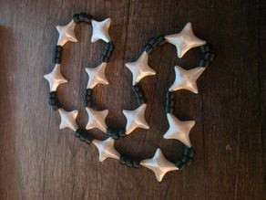 4 pointed starburst bead 3D model