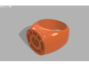Orange Lantern Ring (Nitro) 3D model