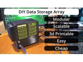 DIY JBOD DAS using cheap SAS drives to create a data storage array. 3D model