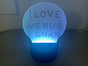 3D LED Night Light Lamp Base 3D model
