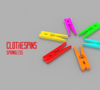 Clothespins - No Spring Required 3D model