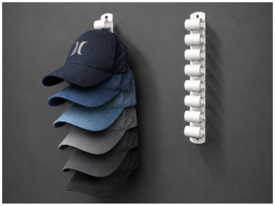 Looper Lid Wall Mount Hat Rack (Multiple Lengths) 3D model