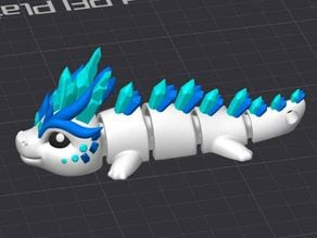 Ice Dragon - More Crystals Version - Drak 3D model