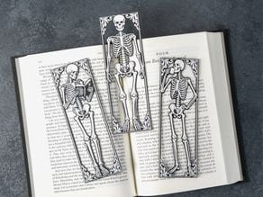 Skeleton Cutout Bookmarks 3D model