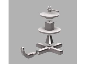 Horizontal Filamet Roller With Interchangable Adapters According To Core Diameter 3D model
