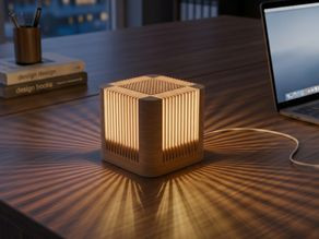 Retro Cube Style LED Lamp 3D model