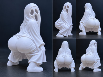 Thicc Boo Ghost twerking 3D model