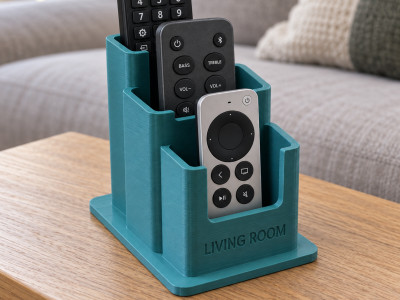 Customizable Remote Control Holder 3D model