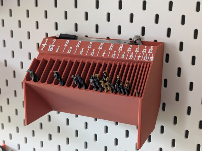 Drill bit holder and sorter 3D model