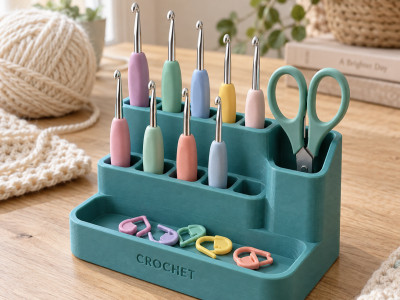 Customisable Crochet & Craft Organizer 3D model