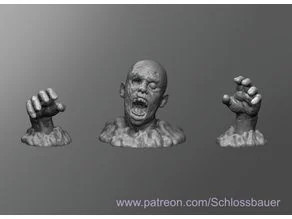 Grave Zombie 3D model