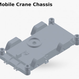 3D Printable Mobile Crane Chassis 1/14 Scale 3D model