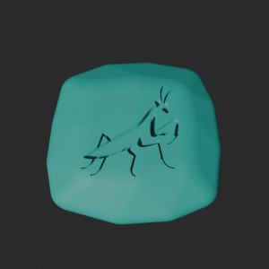Mantis Stone - 3D Printable Game Token 3D model