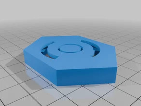 Long-ish hexagon beyblade layer 3D model