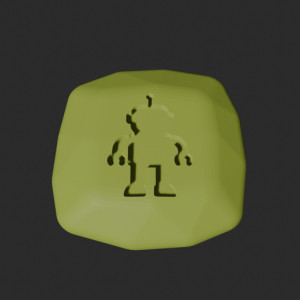Robot Stone - 3D Printable Game Token 3D model