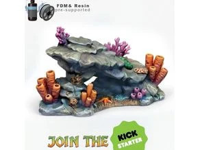 Coral reef terrain set (model 2) 3D model