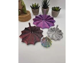 Fidget Spider Web with Handle - 4 Sizes 3D model