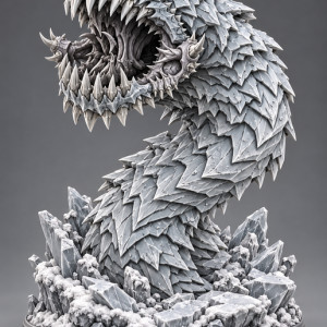 Gusano de hielo DND 3D model